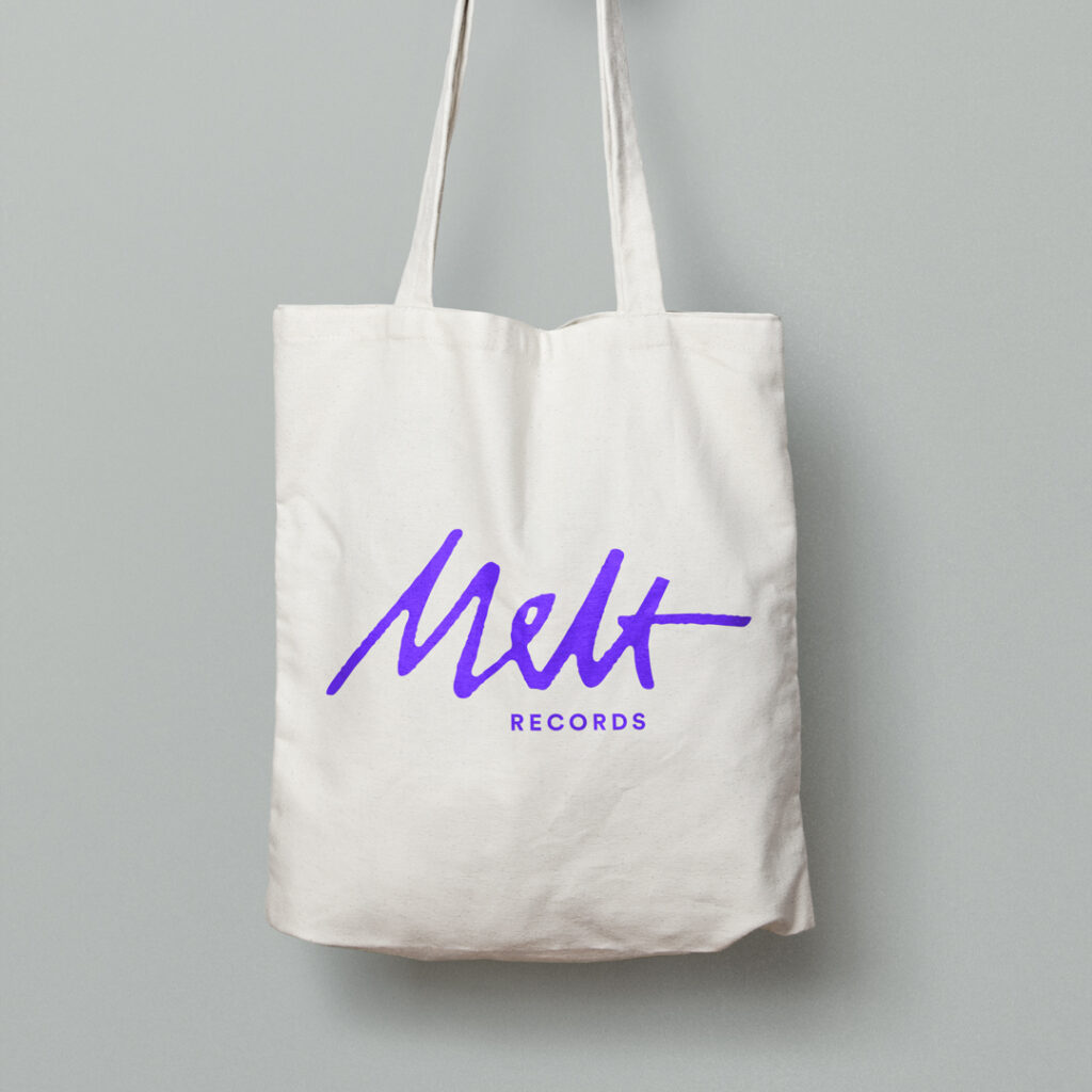 Melt Records Logo Canvas Tote Bag | Melt Records